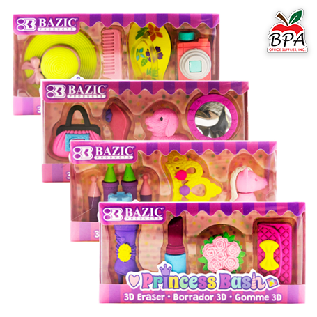 Bazic • Set de gomas de borrar "Princess bash"